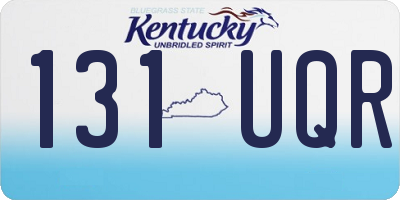 KY license plate 131UQR