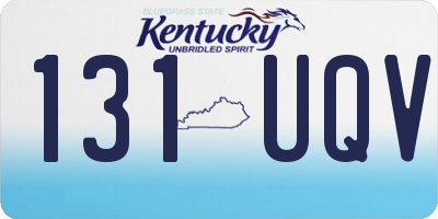 KY license plate 131UQV