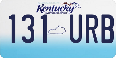 KY license plate 131URB