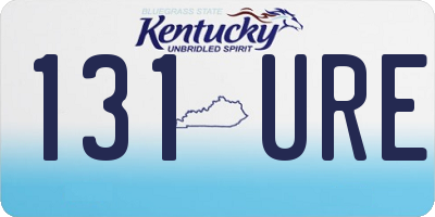 KY license plate 131URE