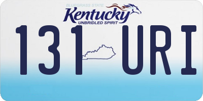 KY license plate 131URI