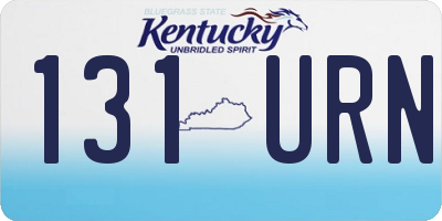 KY license plate 131URN