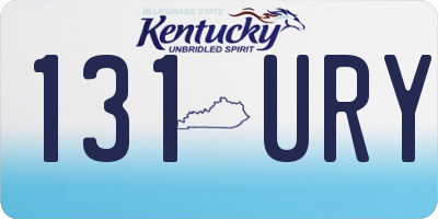 KY license plate 131URY