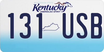 KY license plate 131USB