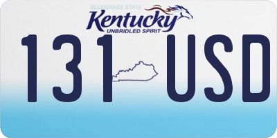 KY license plate 131USD