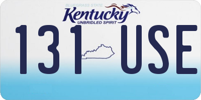 KY license plate 131USE