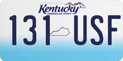KY license plate 131USF