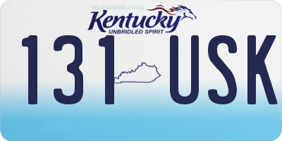 KY license plate 131USK