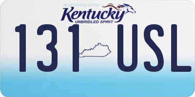KY license plate 131USL