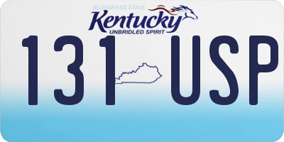 KY license plate 131USP