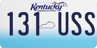KY license plate 131USS