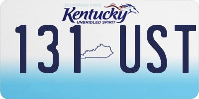 KY license plate 131UST