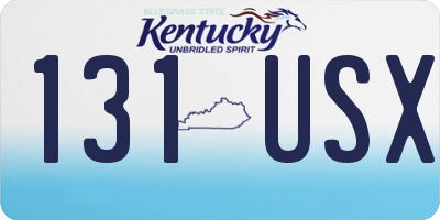 KY license plate 131USX