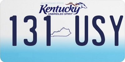KY license plate 131USY