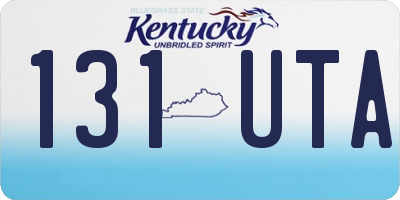 KY license plate 131UTA