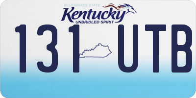 KY license plate 131UTB