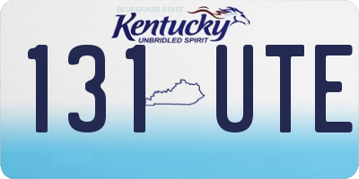 KY license plate 131UTE