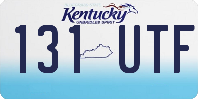 KY license plate 131UTF