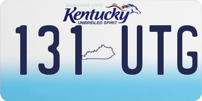 KY license plate 131UTG