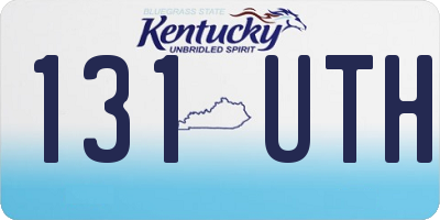 KY license plate 131UTH