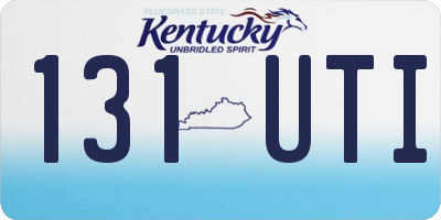 KY license plate 131UTI