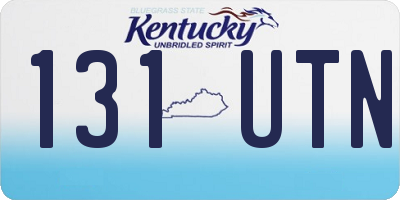 KY license plate 131UTN