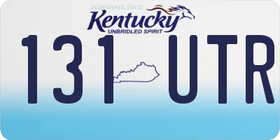 KY license plate 131UTR