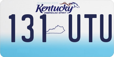 KY license plate 131UTU
