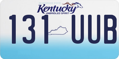 KY license plate 131UUB