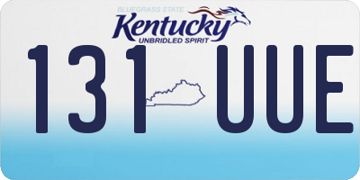 KY license plate 131UUE