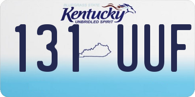 KY license plate 131UUF