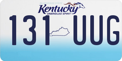 KY license plate 131UUG