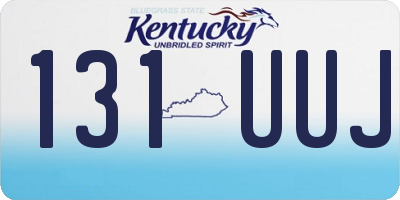 KY license plate 131UUJ