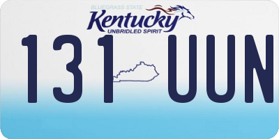 KY license plate 131UUN