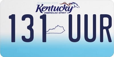 KY license plate 131UUR