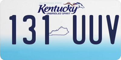KY license plate 131UUV