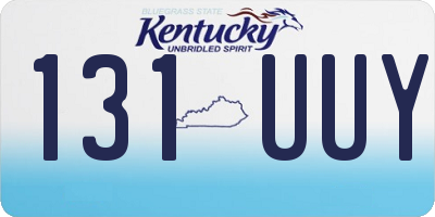 KY license plate 131UUY