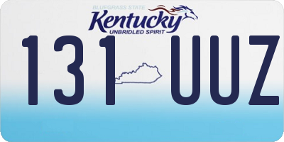 KY license plate 131UUZ