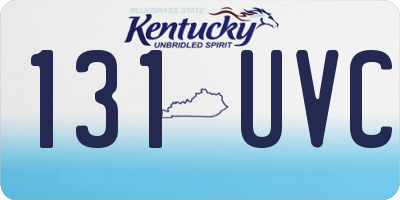 KY license plate 131UVC