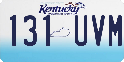 KY license plate 131UVM