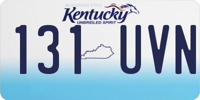 KY license plate 131UVN