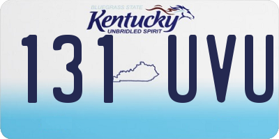 KY license plate 131UVU