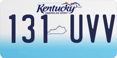 KY license plate 131UVV