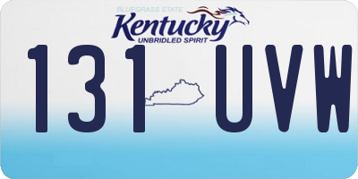 KY license plate 131UVW