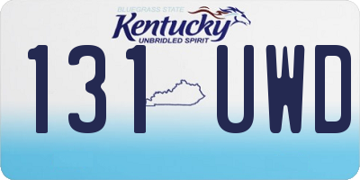 KY license plate 131UWD