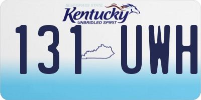KY license plate 131UWH