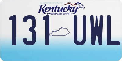 KY license plate 131UWL
