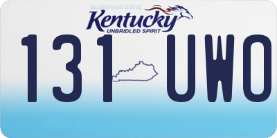 KY license plate 131UWO