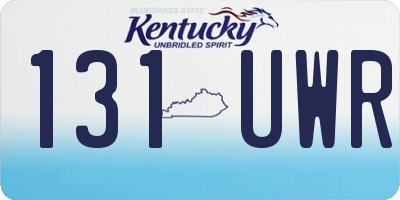 KY license plate 131UWR