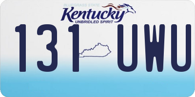 KY license plate 131UWU